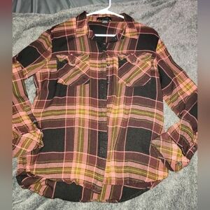 Sanctuary Women's Plaid Button Up Shirt